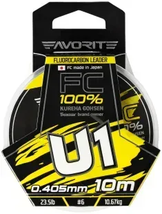 Флюорокарбон Favorite U1 FC 10m #6.0/0.405mm 23.5lb/10.67kg