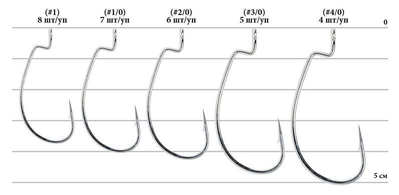 Крючок офсетный Decoy Worm13S Rock fish Limited 2/0, 6 шт / уп