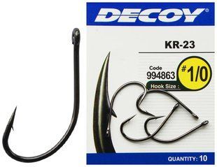Крючок Decoy KR-23 Black Nickeled 01, 10 шт / уп