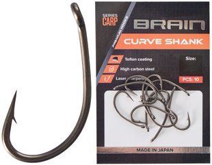 Крючок Brain Curve Shank #1 (8 шт / уп)