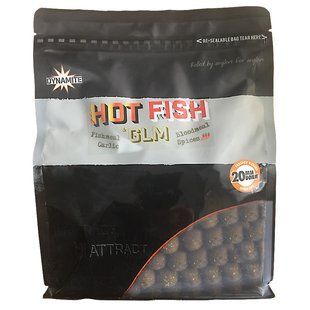 Бойли тонучі Dynamite Baits Hot Fish & GLM 20mm 1kg