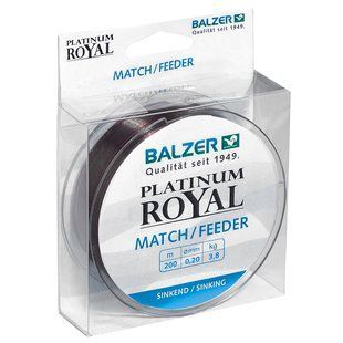Жилка Balzer Platinum Royal Match/Feeder 0.20мм 200м 3.80кг тонуча