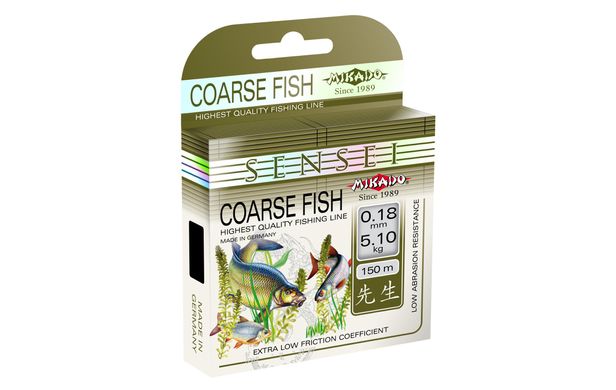 Леска Mikado Sensei Coarse Fish 150м 0,28мм 9,70кг (прозрачный)
