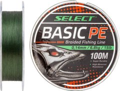 Шнур Select Basic PE Green 100m 0.06mm 6lb/3kg