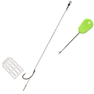 Комплект карповых поводков Fishing ROI с иголкой и стопорами Hook №2 15lb