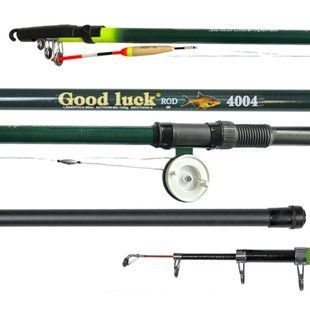 Набор удилище с кольцами "GOODLUCK" с/к 4м green + катушка +поплавочная оснастка