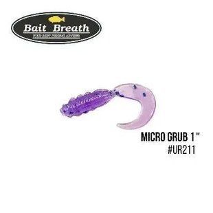 Силікон Bait Breath Micro Grub 1" (15шт.) (Ur211 Electric Blue Shad)