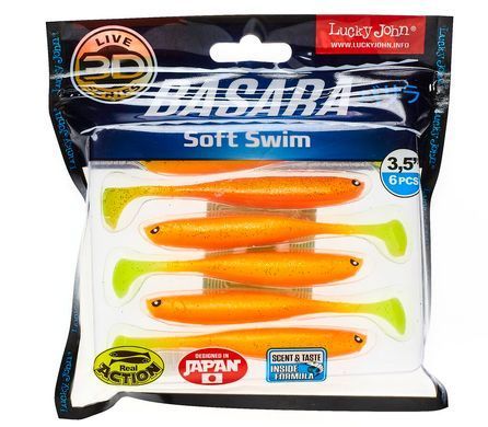 Виброхвост силикон. BASARA SOFT SWIM 3D LJ Pro Series 3,5 "