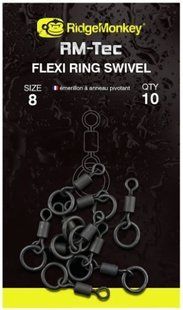 Вертлюжок RidgeMonkey RM-Tec Flexi Ring Swivel #11 (10 шт/уп)