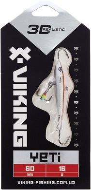 Балансир Viking Fishing Yeti Ice Jig 60mm 16.0g #12 Smoke Anchovy