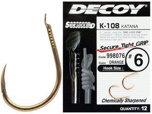 Крючок Decoy K-108 Katana 12, 12 шт / уп