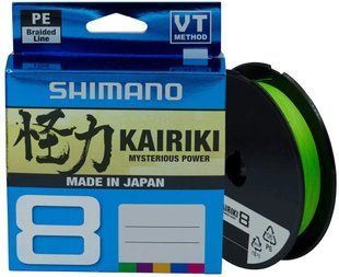 Шнур Shimano Kairiki 8 PE 150m (Mantis Green) 0.16mm 10.3kg