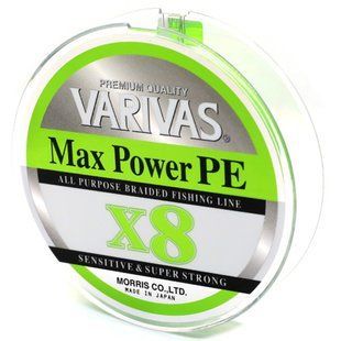 Шнур Varivas Max Power PE X8 Lime Green 150м 7.5kg 0.148mm #0.8 (13502)