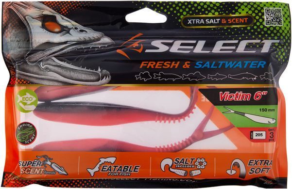 Силикон Select Victim V-Tail 6" #205 (3 шт/уп)