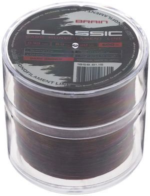 Леска Brain Classic Carp Line (dark brown) 600m 0.30mm 20lb 8.8kg