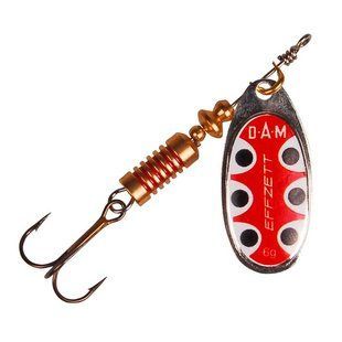Блешня-вертушка DAM Effzett Standart Silver Black Dot 3гр