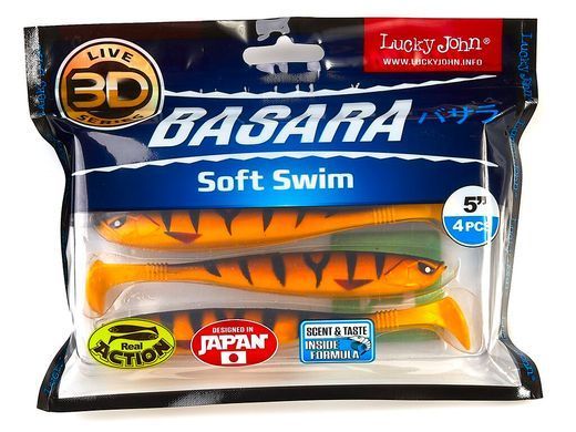 Виброхвосты LJ Pro Series 3D BASARA SOFT SWIM 12,70/PG01 4шт.