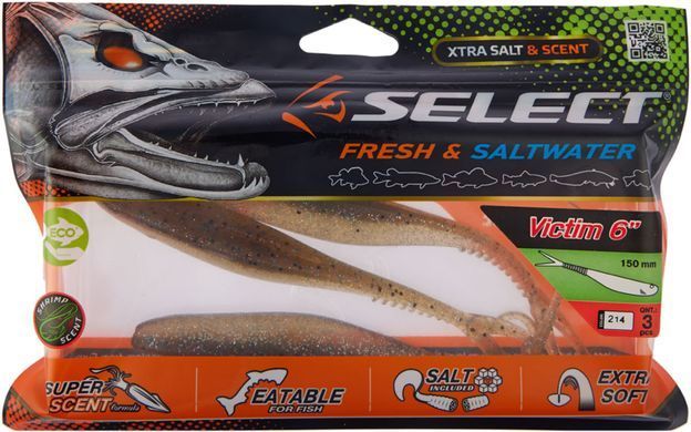 Силікон Select Victim V-Tail 6" #214 (3 шт/уп)