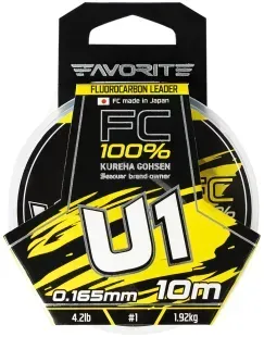 Флюорокарбон Favorite U1 FC 10m #1.0/0.165mm 4.2lb/1.92kg