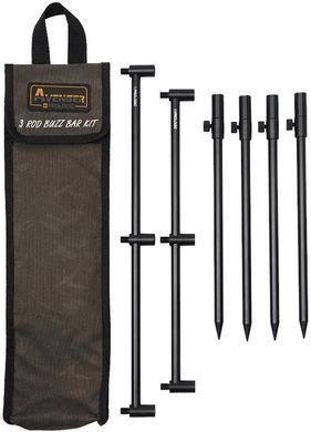 Буз-бар Prologic Avenger 3 Rod Buzz Bar Kit & Carrycase 36см и 42см высота 20-34см 0.537кг