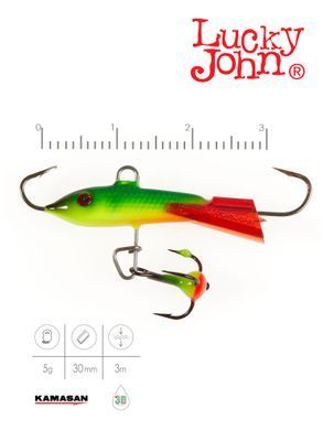 Балансир Lucky John CLASSIC 3 з тр. 30мм/26RT блістер