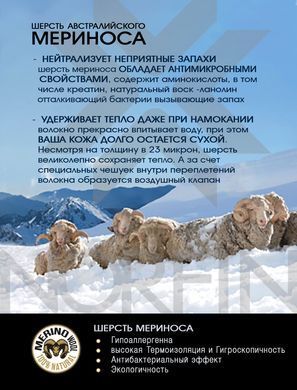 Носки Norfin T4M ARCTIC MERINO HEAVY LONG (56% шерсть, 24% акрил,16% Ny, 4% эласт) р.(45-47) XL