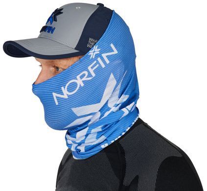 Шарф - защита лица/шеи/головы Norfin BANDANA BLUE (PL,голубой / белый) / AM-6525
