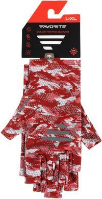 Рукавички Favorite Solar Fishing Gloves 5 Cut L/XL ц:red