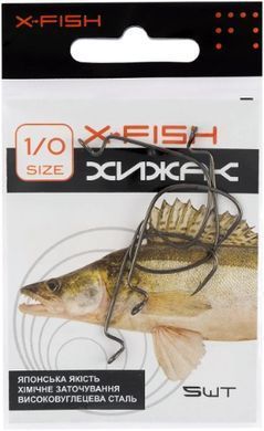 Гачок офсетний X-Fish Хижак #1/0 (5шт/уп)