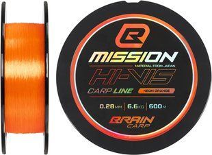 Леска Brain Mission Carp Line (Neon Orange) 600m 0.28mm 6.6kg