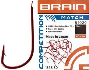 Крючок Brain Match B1020 #10 (20 шт / уп) ц:red