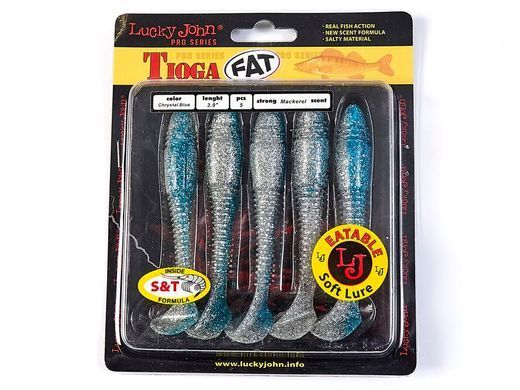 Виброхвосты съедобные LJ Pro Series TIOGA FAT 3.9in (10.00)/PA16 5шт.