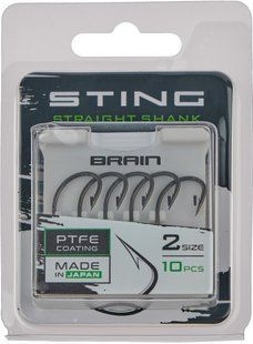 Крючок Brain Sting Straight Shank #2 (10 шт/уп)