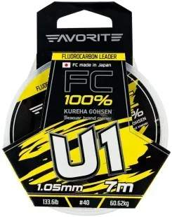 Флюорокарбон Favorite U1 FC 7m #40/1.05mm 133.6lb/60.62kg