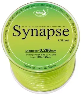 Леска Katran Synapse Citron 1000m (лимон.) 0.286mm 13.25lb/6kg