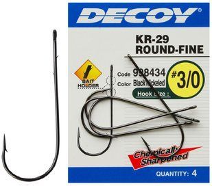 Гачок Decoy KR-29 Worm Round-Fine #3/0 (4 шт/уп)