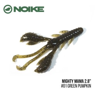 Силікон Noike Mighty Mama 2.8" (7шт) (#01 Green Pumpkin)
