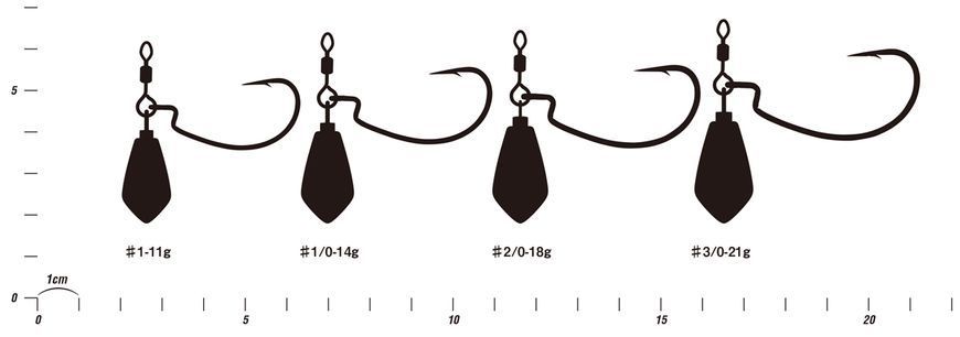 Монтаж Decoy Worm313 Zero-Dan Rock #3/0-21.0g (2шт/уп)