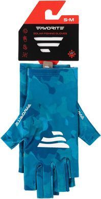 Перчатки Favorite Solar Fishing Gloves 5 Cut S/M ц:blue