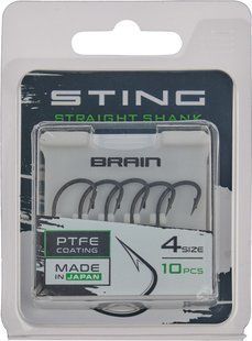 Крючок Brain Sting Straight Shank #4 (10 шт/уп)