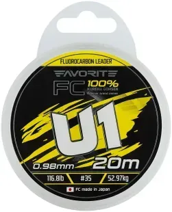 Флюорокарбон Favorite U1 FC 20m #35/0.98mm 116.8lb/52.97kg