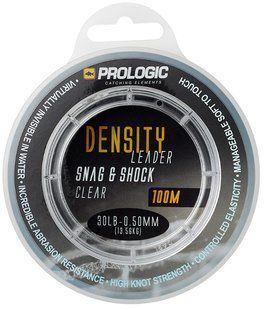 Шок-лідер Prologic Density Snag & Shock Leader 100m 0.50mm 13.60kg 30lbs Clear