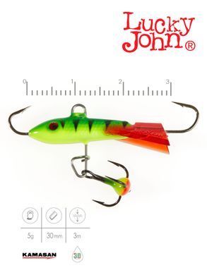 Балансир Lucky John CLASSIC 3 з тр. 30мм/36RT блістер