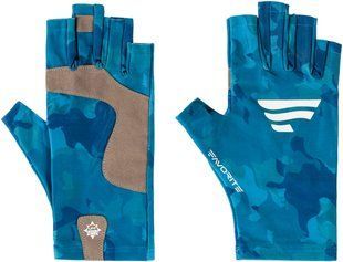 Перчатки Favorite Solar Fishing Gloves 5 Cut S/M ц:blue