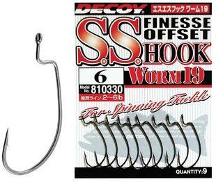 Гачок Decoy Worm19 S.S. Hook 02. 9 шт/уп