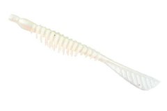 Силикон Nomura Ribbed Curlly Tail (съедобный) 100мм 3,5гр. цвет-056 (pearl white) 8шт
