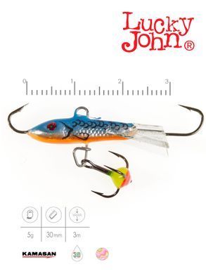 Балансир Lucky John CLASSIC 3 з тр. 30мм/45H блістер