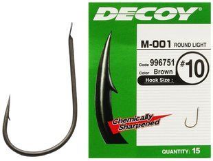 Крючок Decoy M-001 Round light 08, 15 шт / уп