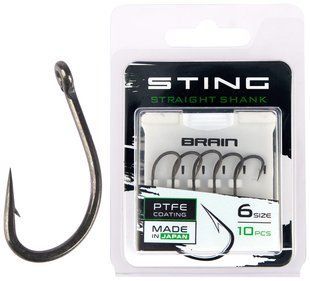 Крючок Brain Sting Straight Shank #6 (10 шт/уп)