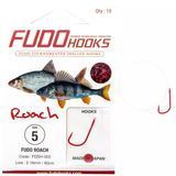 Гачки з повідцями Fudo Roach Red 7 0.14mm 60cm (10 шт.)